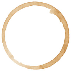 Coffee Cup Ring Stain Isolated on Transparent Background