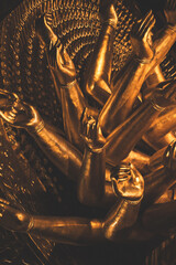 Golden Buddha statues at Bai Dinh pagoda, Ninh Binh, Vietnam