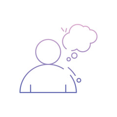 Thinking vector icon