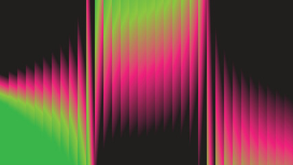 Abstract vertical gradient of vibrant pink and lime green stripes against a dark background