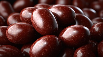 Obraz premium Decadent Chocolate-Dipped Raisins: A Sweet Fusion of Grape and Cocoa Indulgence