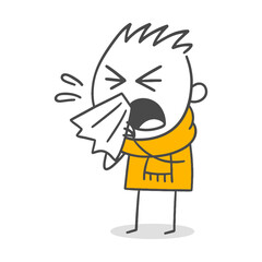 The day of an individual trying to rest in a home environment hit by a cold.