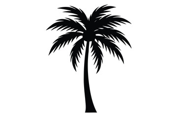 Fototapeta premium palm tree vector icon silhouette