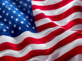 Celebrate American pride with this stunning, vibrant USA flag waving proudly, perfect for patriotic themes and national holidays