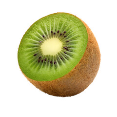 kiwis isolated on transparent white background full depth of field clipping path 