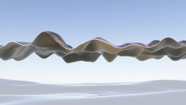 metal wave above water see surface able to loop