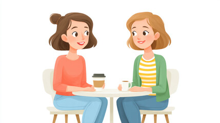 Creative b2b interaction scene - flat design with two graphic designers in discussion