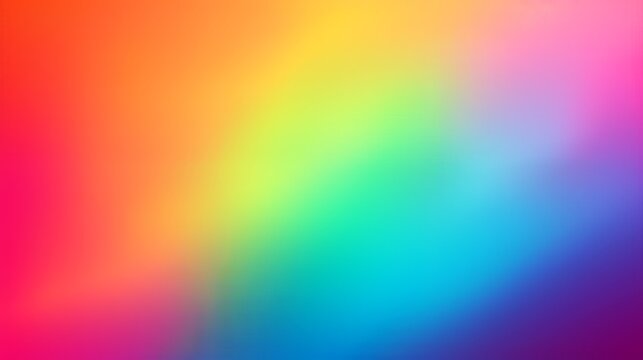 Abstract rainbow gradient background. Vibrant colorful blurred spectrum of light. Soft mesh texture for modern design