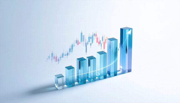  stock market investment trading graph growth.Trade business analytics graph and financial chart.
