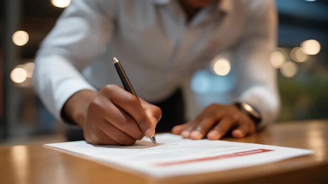 Customs supervisor applying bold stamp for approval on international cargo manifest, expression of vigilance and focus, symbolizing global trade authorization, import-export validation, and