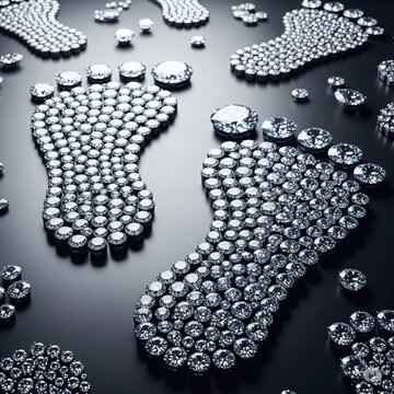 Sparkling Diamond Footprints