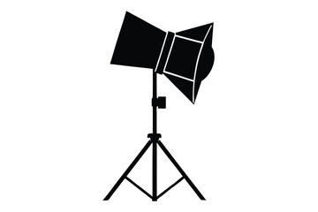 studio light vector icon silhouette