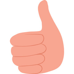 Pink Hand With Thumb Up Gesture Against Transparent Background Indicating Approval Positive Feedback And Success In A Simple Vector Illustration