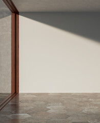 Fototapeta premium Large luxury modern bright interiors Living room mockup illustration 3D rendering image