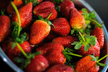 strawberries in a bowl