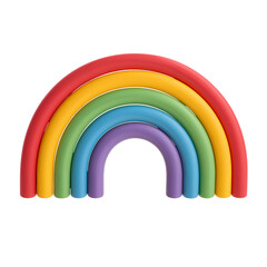 Bright and Colorful Plastic Rainbow Toy for Creative Playtime Fun