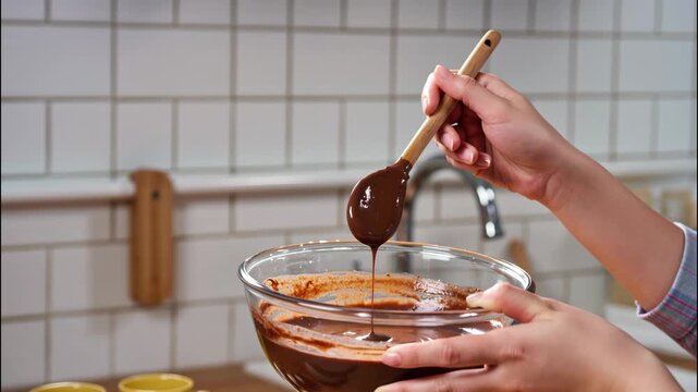 Baking Rich Chocolate Cake Using Simple Ingredients and Easy Steps in the Kitchen