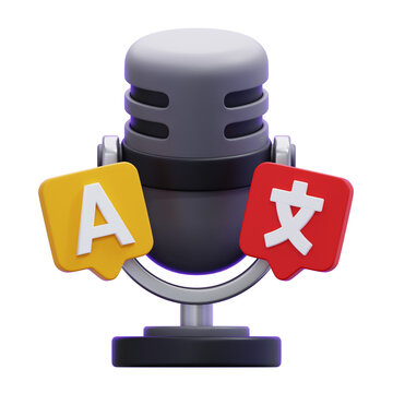 3D Illustration, icon Language Translator