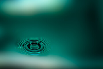 331.Teal Ripples from Droplet Impact on Water Surface
