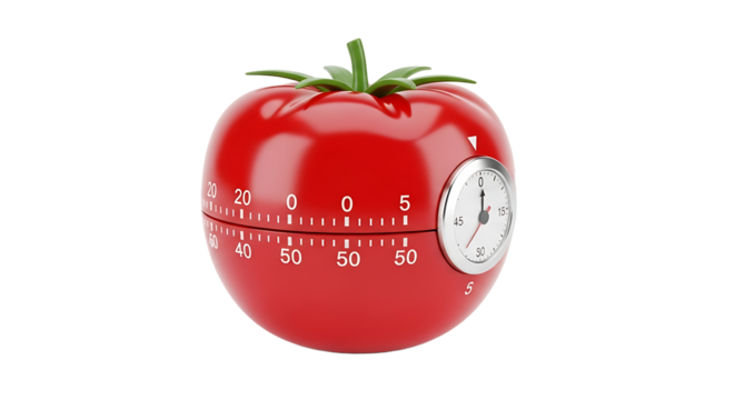 A vibrant red tomato-shaped kitchen timer, showcasing an innovative design for timing your meals with a fun twist.