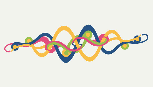 An abstract illustration of colorful sound waves dancing in the air representing the rhythm and flow of a favorite melody.