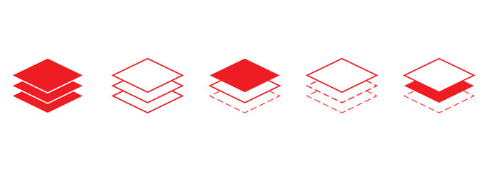 Land layers icon linear vector icon in a editable style.