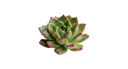 A captivating closeup of a succulent reveals intricate textures and vibrant color gradients, set against a stark transparent background.