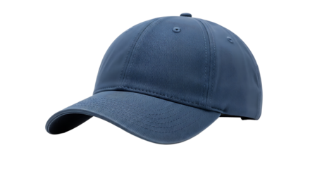 A denim-style baseball cap is angled to the left. A versatile accessory for casual style and sun protection.