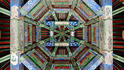 Intricate ceiling design of Beijing's Summer Palace