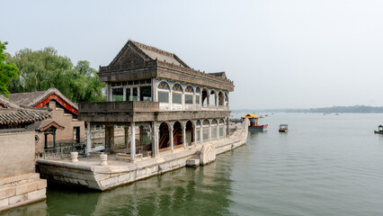 Marble ship at Summer Palace in Beijing China