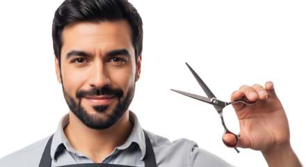 Professional barber ready to provide an exceptional haircut with care and precision. Skilled and experienced stylist.