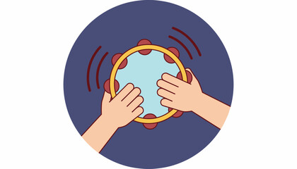 A closeup of a tambourine being played passionately during rehearsal showcasing the oftenoverlooked role of rhythm instruments in the ensemble.