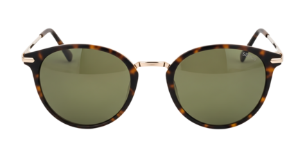 Elegant tortoiseshell pattern sunglasses with golden hinges, designed for a touch of retro charm and modern style.