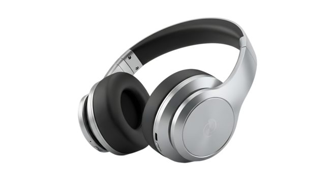 Experience pristine sound with these sleek, silver over-ear headphones. Perfect for audiophiles and music lovers alike.