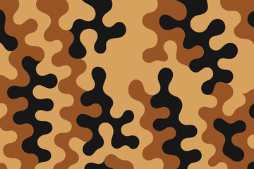 Seamless Desert Camouflage Background Organic Flowing Pattern