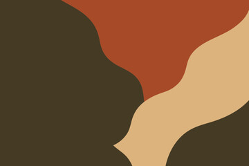 Abstract Organic Shapes Background Dark Earthy Tones Brown Terracotta Beige Modern Minimal