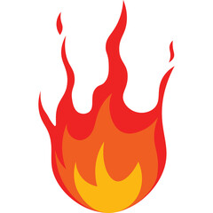 Realistic Flames And Fire Illustration Against A Transparent Background With Warm Orange And Yellow Hues And Intense Heat Energy