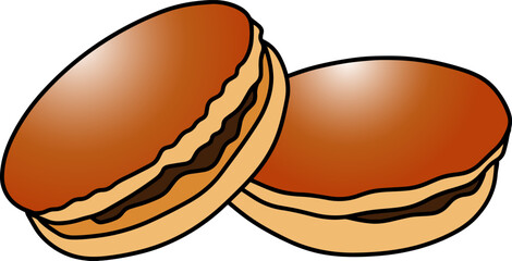 dorayaki vector illustration isolated on white background