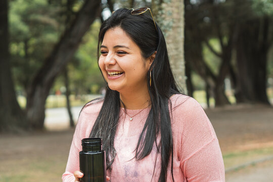 Woman enjoying leisure time in a sunny park