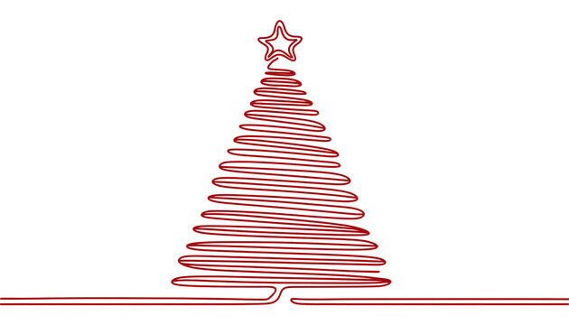 Gezeichneter Weihnachtsbaum, simpel 