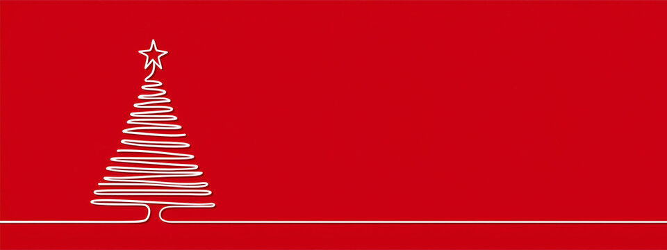 Gezeichneter Weihnachtsbaum, simpel  - Powered by Adobe