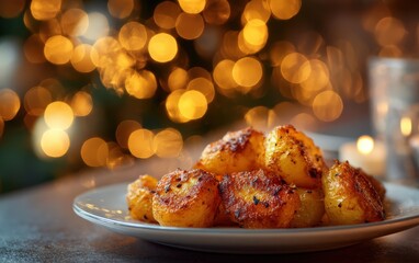 A plate of food with a bunch of food on it