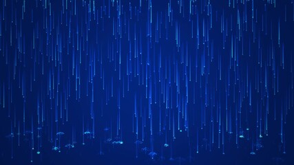 Beautiful Raining Loop 4K Background Animated Rain Motion Graphics