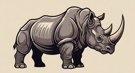 rhino vector illustration