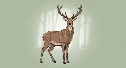 deer on a white background