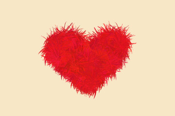 St. Valentine's red heart illustration of love