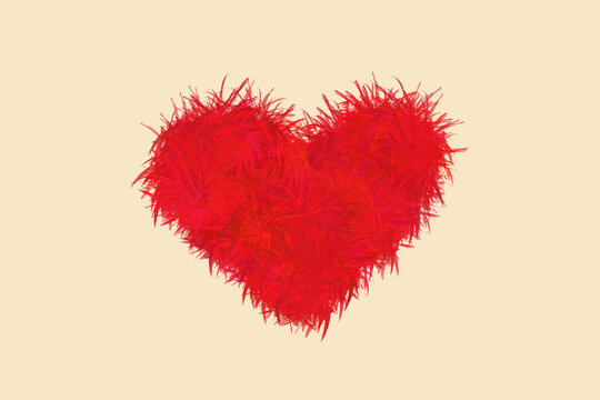 Naklejki St. Valentine's red heart illustration of love