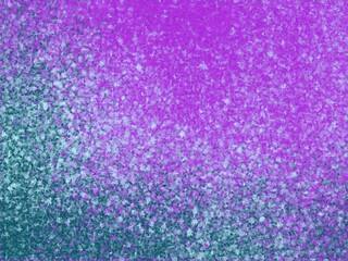 A textured gradient background blends purple and teal in an abstract style.