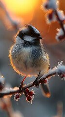 great tit on a branch