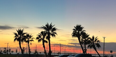 Obraz premium Sunset over the bay